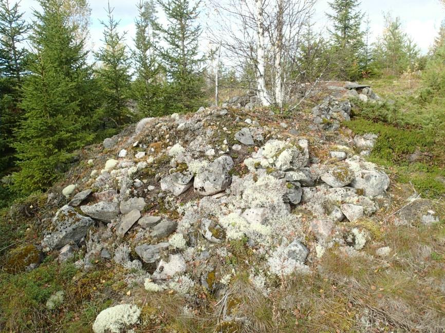 Jyrkemmän rinteen juurella on tällä kohden parilla tasolla tasanteet ja loivemmat rinteet. Suon laidalla on loivasti suosta kohoava tasanne pienen harjanneniemekkeen pohjoiskainalossa.