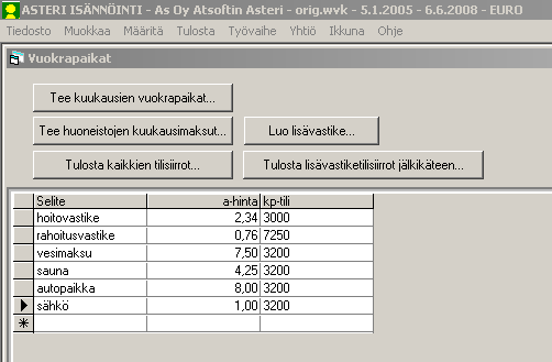 Asteri Isännöinti KÄYTTÖOHJEET 165/235 - jos vastikkeen tms.