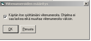 40/235 KÄYTTÖOHJEET - Asteri Isännöinti viitemuoto kun taas Laskurivit-taulukkoon tulee uusi viitemuoto, mikä haittaa mm. tiliotteen tulostusta ja tarkistustoimintojen ajamista.