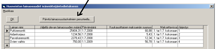 pesutupamaksut, autopaikkamaksut tms. Vastikkeet määritellään valinnalla Tulosta Isännöitsijäntodistus Määritä vastikkeet. Tiedot voit syöttää erikseen näppäilemällä.