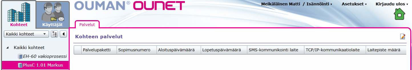 (1 b) Kohde näkyy sen tilin järjestelmätasolla, jolle siirto tapahtuu. Kohteen siirrosta tulee tieto myös sisäisenä viestinä.