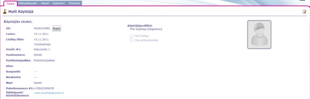 4. KÄYTTÄJÄT Käyttäjät pääjärjestelmä sisältää kaikki käyttäjien ylläpitoon ja valvontaan liittyvät toiminnot.