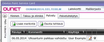 Jos järjestelmästä löytyy lähes sopiva laitekortti, valitse se ja muokkaa sopivaksi. Tiedosto: Jos olet tallentanut laitekortin mallitiedostoon, voit tuoda laitetiedoston mallitiedostosta (*.