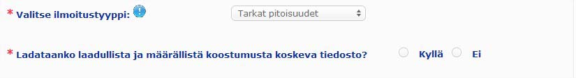 Kaikkien ainesosien määrät on ilmoitettava painoprosentteina. Symbolia % w/w ei pidä kirjoittaa vastauskenttään. Kirjoita luvut englannin kielen käytännön mukaisesti. Esimerkki: 0.