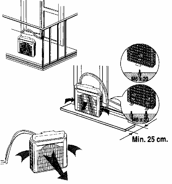 5 ILMASTOINTILAITTEEN ASENNUS Ilmastointilaite koostuu kahdesta toisiinsa taipuisalla letkulla yhdistetystä yksiköstä.