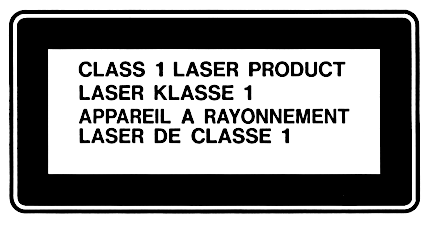 Tämä tietokone on optisen levyasemansa takia luokan 1 (Class 1) laser-tuote. Käyttäjän nähtävissä oleva Class 1 -tarra kertoo, että asema täyttää turvallisuuden vähimmäisvaatimukset.