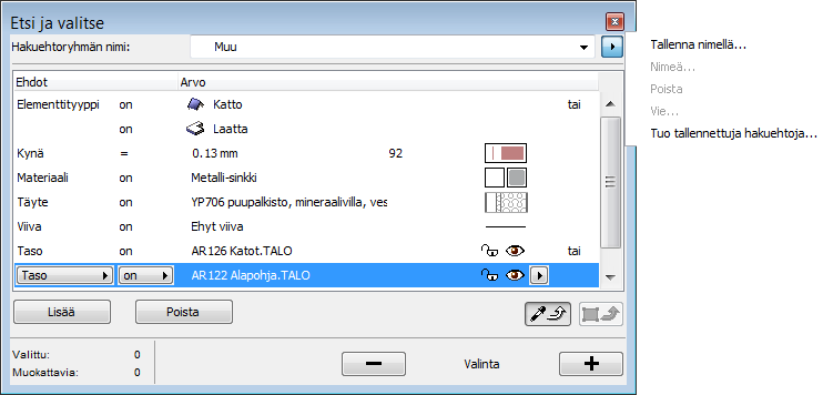 UO. - 4 8 Viivain 10 Parempi Etsi ja valitse Uusi työskentelyapulainen toimii kaikissa ikkunoissa ja plansseissa. Viivainta ei saa näkymään 3D- ja laskentaikkunoissa.