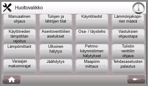 100% MAALÄMPÖ SUOMESTA HUOLTO-OPAS 5.3. Hälytykset ÄssäControlissa on kaksi tapaa tarkastella hälytyksiä: Aktiivisia hälytyksiä pääsee katsomaan etusivun hälytyskello-painikkeen kautta.