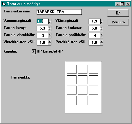 5.6.3. Listojen muokkaus Tällä ohjelmalla voidaan muokata ohjelmassa valmiina olevia raportteja. Normaalisti tätä ei tulisi käyttää.