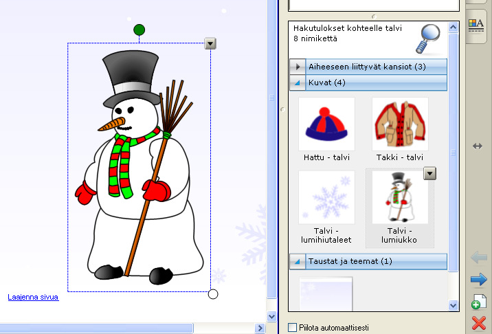 Siirrä näytölle kuva Talvi - lumiukko.