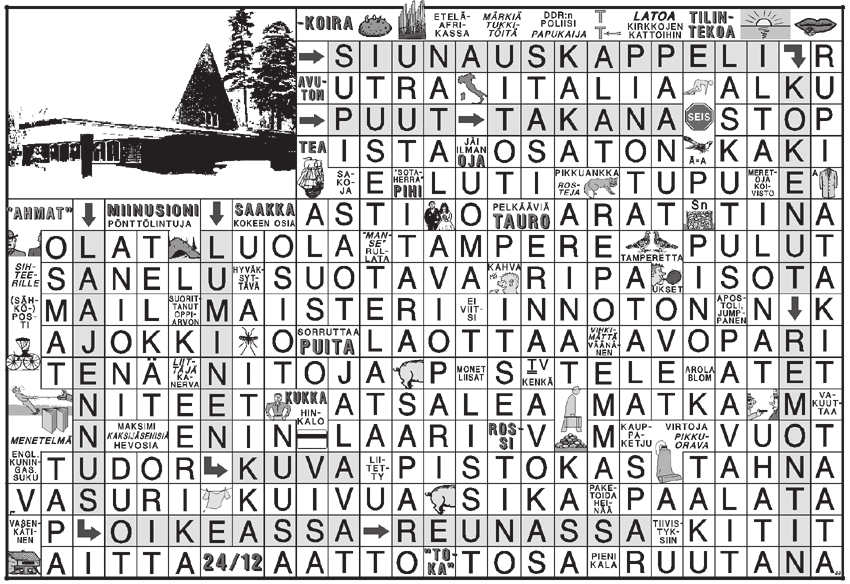 SANARISTIKKO Oikean ratkaisun lähettäneiden kesken arvotaan kaksi kirjapalkintoa. Vastaukset lähetetään ma 12.5.