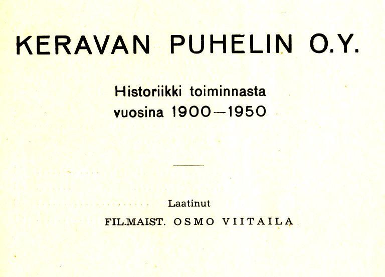 KERAVAN PUHELIN o.y.