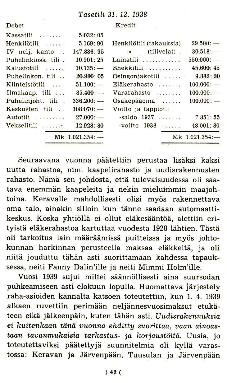 Debet Kassatili. Herrkilotilt. IV nelj. kanto.. Puhelinkiosk. tili. Kalustotili Puhelinkon. tili.. Kiinteistctill Ilmakaap. trli '" Puhelinjoht. tili. Keskusten tili.. Autotili. Vekselitili 5.