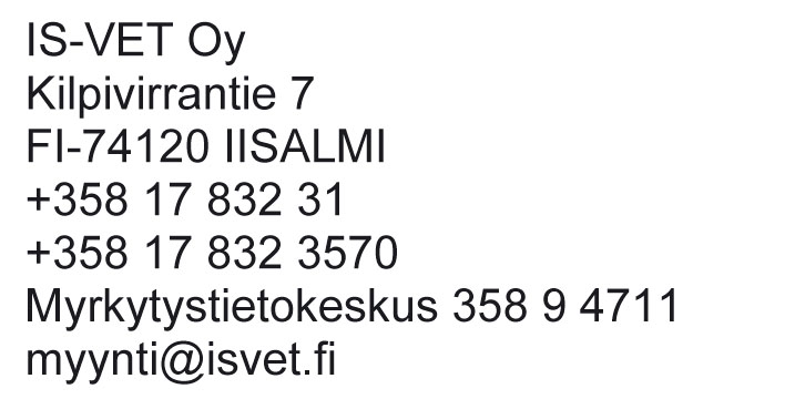 HELSINKI Puhelin : +35893509250 Telefax : +358935092555 Hätänumero : Myrkytystietokeskus 358 9 4711 Sähköpostiosoite : eurtechserv@sial.com 2.