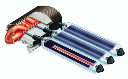 VITOSOL 300-T Sectional view Highly effective thermal insulation "Dry" connection High-grade, low ferrous glass Twin tube