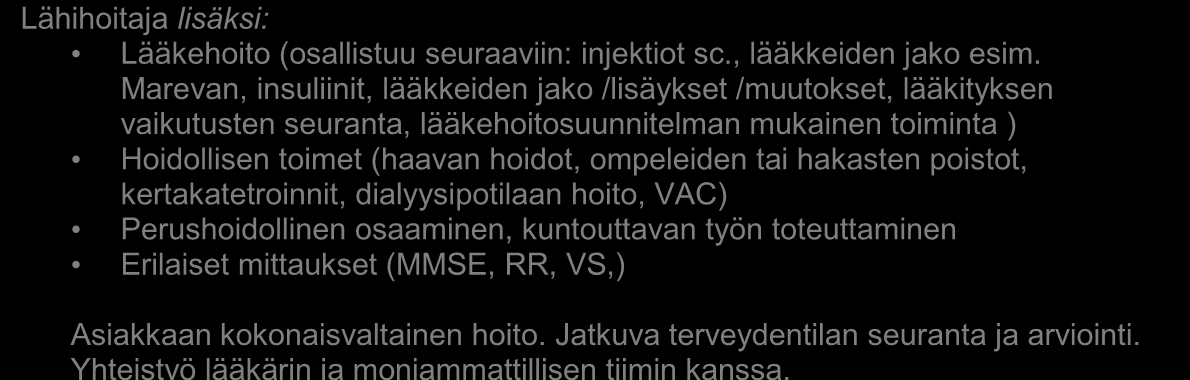 Kaikki ammattiryhmät voivat toimia vastuuhoitajana. Vastuuhoitaja määritetään viimeistään kahden viikon kuluttua asiakkuuden alkamisesta. Vastuuhoitaja voi vaihtua asiakkuuden aikana.