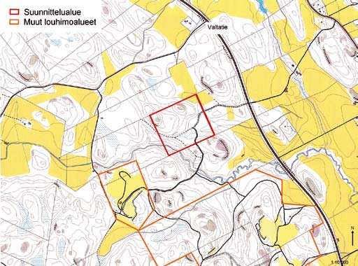 LIITE 4/5 Esimerkki 2. Luonnonkiven ottamisalue (kuvat 2 A D) Esimerkki on osa laajempaa luonnonkivilouhimoiden keskittymää, jolle on laadittu yhteismaisemontisuunnitelma.