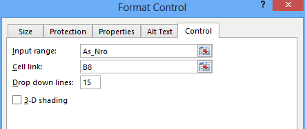 Sen luot napsauttamalla Insert (Lisää) -pudotusvalikon Form Controls (Lomakkeen ohjausobjektit) -otsikon alla ylimmän rivin toista painiketta Combo Box (Yhdistelmäruutu).