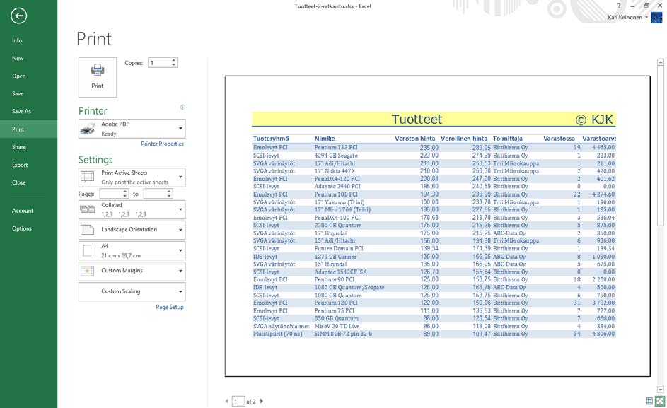 PDF-tiedoston tuottaminen PDF-tiedoston voit luoda monella tavalla. Voit skannata paperilla olevan asiakirjan Adobe Acrobat -ohjelmalla PDF-muotoon.