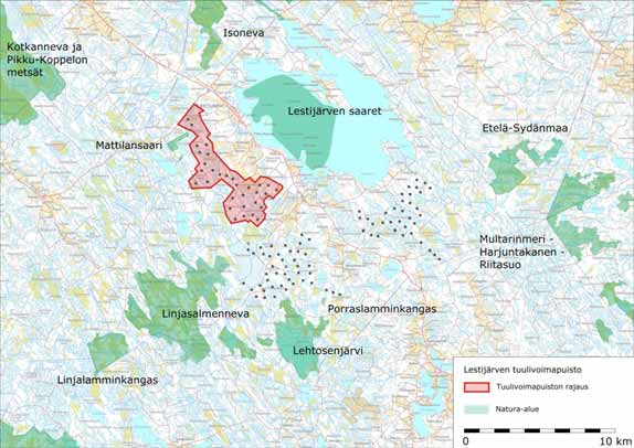 Porraslamminkankaan ja Salamajärven Natura-alueille. Natura-arvioinnista on laadittu erillinen raportti (FCG Suunnittelu ja tekniikka Oy 2014).