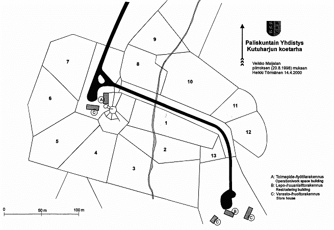 Kuva 2. Paliskuntain yhdistyksen porokoetarhan lohkot, joissa ympärivuotisen ruokintaryhmän poroja pidettiin. Kuva 3.