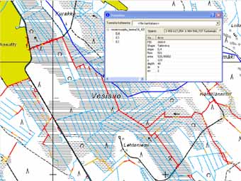 Aineistojen hyödyntäminen Apuna veden virtausreittien määrittelyssä Miten pintavedet liikkuvat toimenpidealueella Mistä ja kuinka paljon pintavesiä tulee ulkopuolelta Mitä reittiä pintavedet laskevat