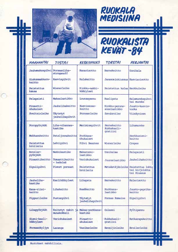 19 Oululaisessa opiskelijaruokailussa tapahtuneet muutokset kuvaavat samalla suomalaisten