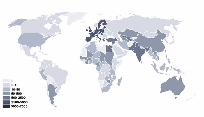 EU25-maiden puuvillan kulutuksen vaikutus pintaja pohjavesivarantoihin jakson 1997-2001 aikana EU25-MAIDEN PUUVILLANTUONNIN VESIJALANJÄLKI VUOSINA 1997 2001 EU25-maiden puuvillan kulutuksen vaikutus