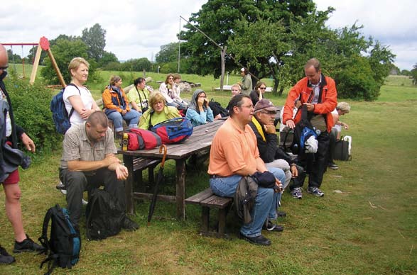 Tarton Yliopiston kansainvälisen kesäyliopiston osanottajat Abrukan saarella 2008.