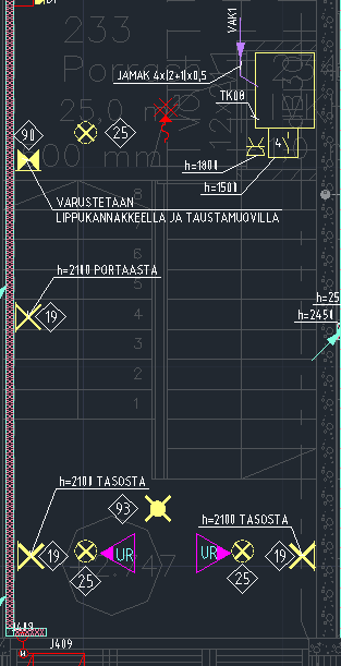 3 (8) - Lisätään porrashuoneisiin 205 ja 233 2.