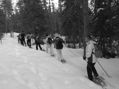 SKIKE-maastorullaluistimet (5 paria) 3 /v rk Ahkio (2 kpl) 3 /v rk ja 18 /7 vrk rosnarinkka 2 /v rk ja 10 /7 vrk Levähdystauko pidettiin Ounasrinteen laavulla, makkaranpaiston ja kahvin