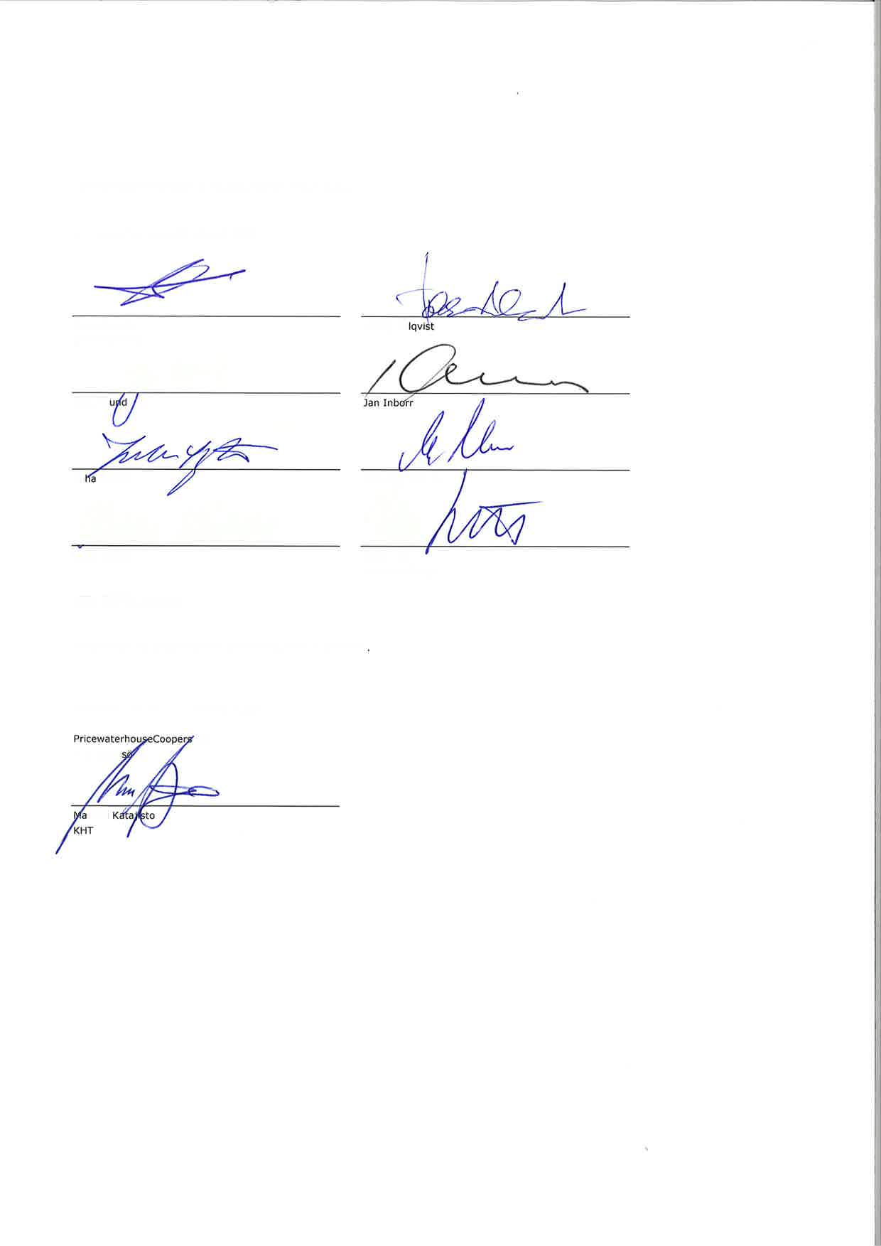 4 To m ntakertomuksen a tilinpäätöksen allekirjo tus Vaasassa, helmikuun 5.