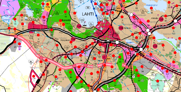 3.4 Vt 12 tavoitetila Lahden eteläinen kehätie Lahden eteläisen kehätien suunnittelun tavoitteena on parantaa valtakunnallisesti merkittävän valtatien 12 palvelutasoa Lahden alueella sekä siirtää