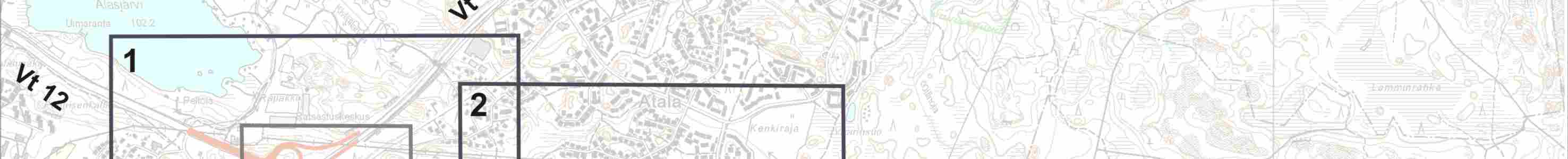 1:2000 LIITE 1-1 Alasjärven eritasoliittymä, Vaihe 1 Suunnitelmakartta plv 0