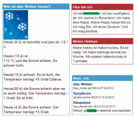 Marja-Riitta Kotilainen Kuva 1. Oppilaiden tuottamia tekstejä: tekstitiedosto (doc), diaesitys (ppt) sekä sarjakuva kuvatiedostona (bmp) tämiseen sekä pelkkien tekstien kirjoittamiseen (ks. kuva 1).