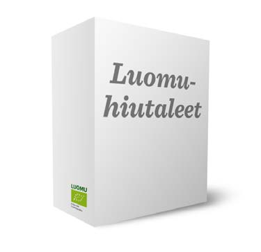LUOMU-sanan yhdistäminen pakollisiin luomumerkintöihin Lehtimerkin ohessa pakkauksiin saa käyttää kansallisia ja yksityisiä luomumerkkejä.