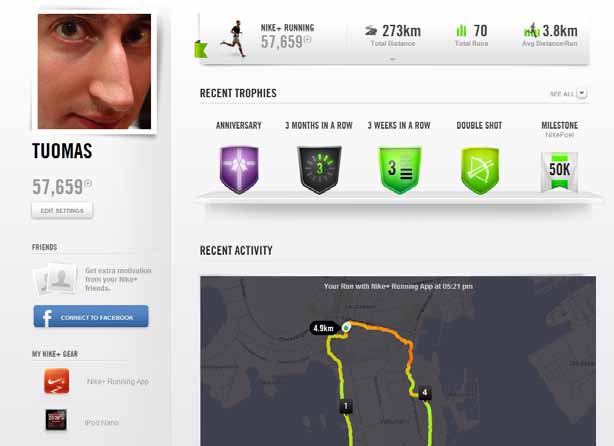 Nike+ miljoonien liikuttaja http://nikep