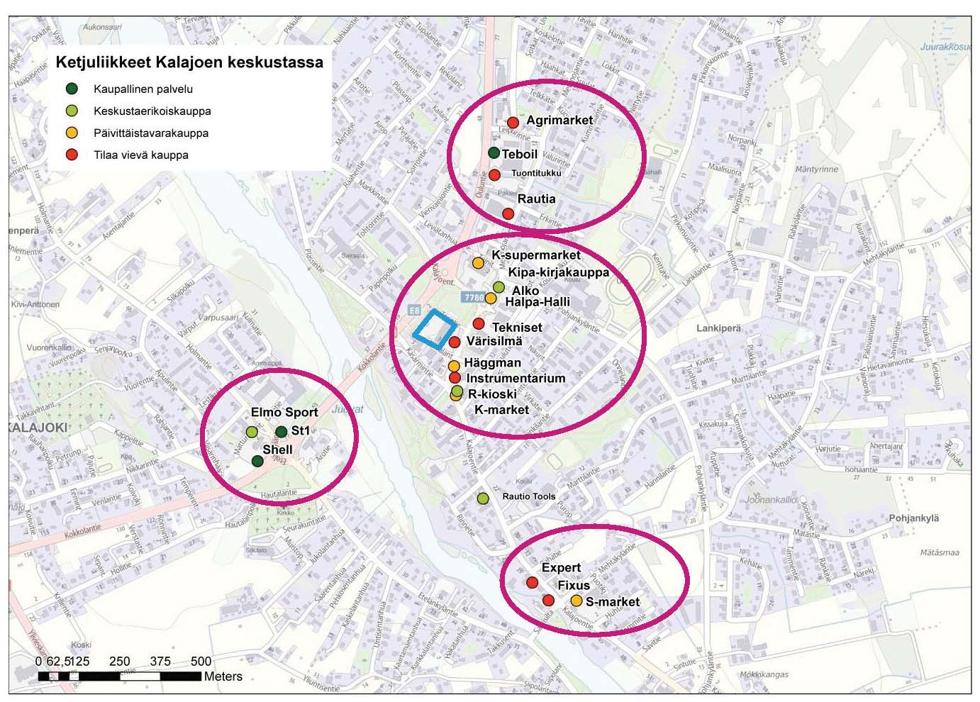 4.5. Työpaikat, elinkeinotoiminta Kalajoen työpaikoista vuonna 2013 hieman yli puolet (50,6 %) oli palvelualoilla, vajaa kolmannes (31 %) jalostuksessa ja kuudesosa (16,7 %) alkutuotannossa.