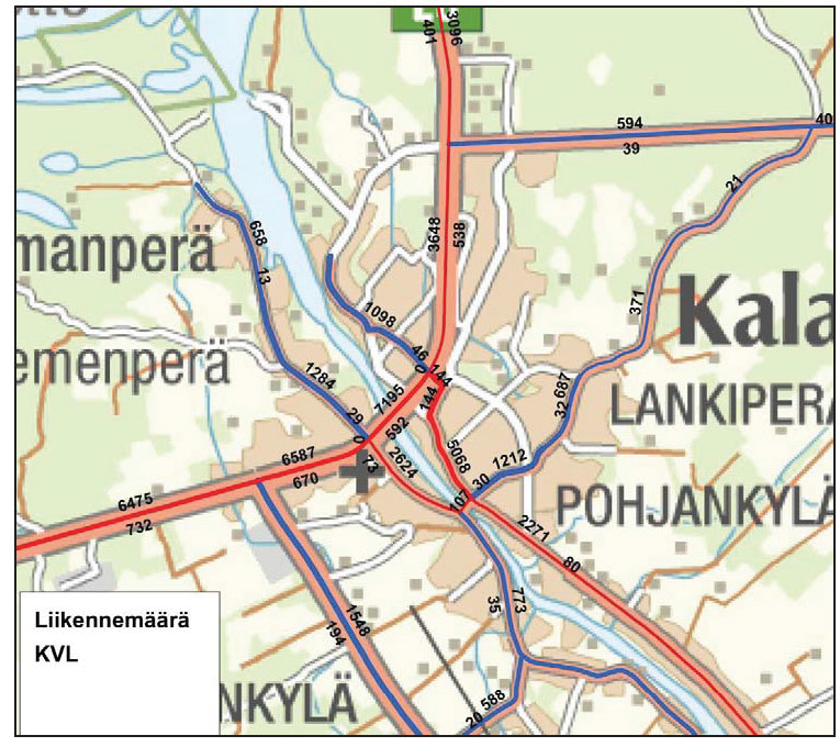 Kalajoen linja-autoasema sijaitsee ydinkeskustassa osoitteessa Kalajoentie 1. Samassa yhteydessä toimii myös taksiasema ja Matkahuolto.