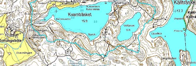 Valuma-alueella on jonkin verran asutusta (kuva 10). Myllylammen omalla lähivaluma-alueella on peltoja 9,3 ha. Kuva 10. Myllylammen lähivaluma-alue, mittakaava 1 : 10 000.