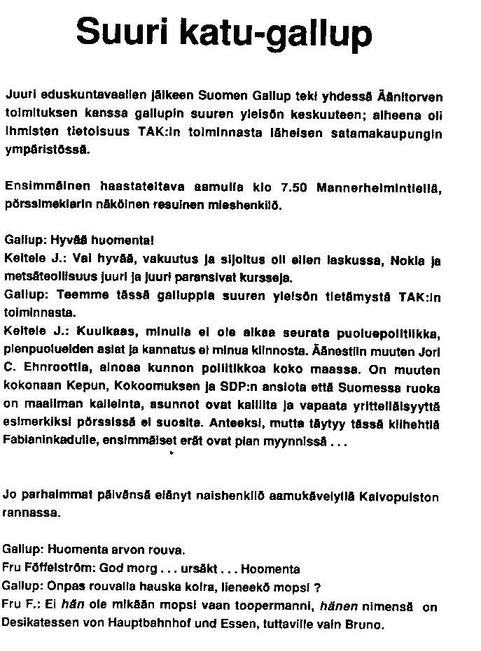 Äänitorvi julkaisee nyt vanhoissa äänitorvissa olleita artikkeleita, Valitettavasti vanhemmat kerholaiset saattavat