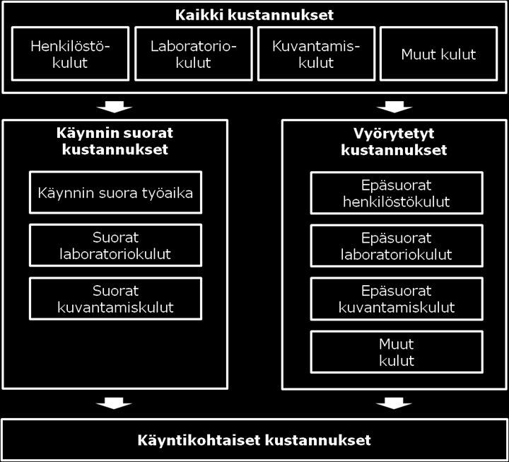 FCG KONSULTOINTI OY 18 (31) Kuvio 3. Laskennallinen KPP-malli pdrg-tuotteistusjärjestelmässä. Laskenta etenee mallissa seuraavien vaiheiden kautta: 1. Lähtötietojen keruu ja jaottelu, 2.