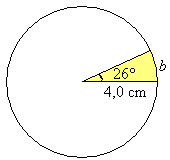 Ympyrän sektorin pinta-ala on A 360 r Esimerkki. Ympyrän säde on 4,0 cm.