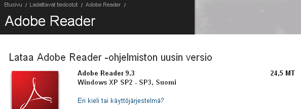 PDF- OHJEIDEN KÄYTTÖ YLEISTÄ Ohjelman ohjekansio löytyy PDF- muodossa pääruudun Ohjeet- valikosta. Ohjelman mukana tulevat pdf- ohjeet ovat viimeisimmät ja yleensä tuoreemmat kuin ohjekansiossa.