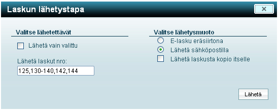 12 (47) 3. Yrityksen laskutusosoite on sama, kuin varsinainen osoite. Tällöin laskutusosoitetta ei tarvitse erikseen määritellä. Huom! laskutusosoitteessa on kaksi osaa, katuosoite tai sähköposti.