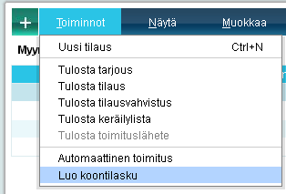 27 (47) Kuvassa näkyy, että tuotteita on toimitettu kummallakin rivillä yksi, mutta laskutettu-arvo on nolla.