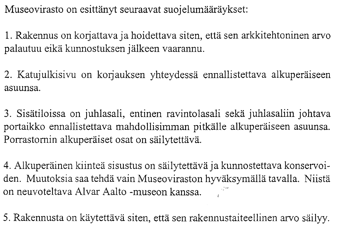 Valtiontalon suojelu ja viranomaisen määräykset Valtiontalo suojeltu