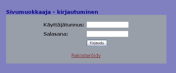 Ainatuore-sivuston käyttö Aboa Data Oy, 2006 Yleistä Ainatuore-palveluun sisältyy mahdollisuus itse päivittää valittuja kohtia kotisivuillanne.