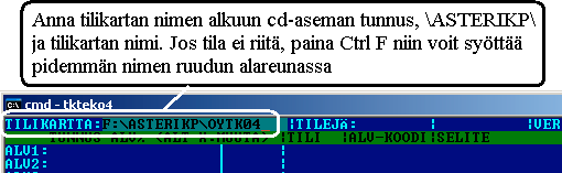 Mallitilirungon lukeminen Laita päivitys-cd asemaan. Käynnistä D - Tilinpäätösrungon teko ja korjaus. Anna TP Runko: kohtaan luettavan tilikartan nimi, esim.