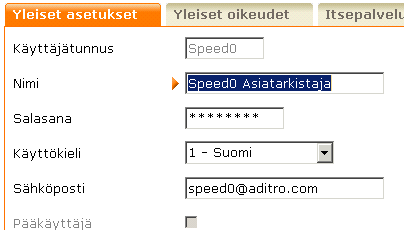 Lokakuu 2012 8 (24) ohjelmistoon kirjattuja käyttäjiä ja heille tulee olla määriteltynä oikeat käyttäjäroolit.